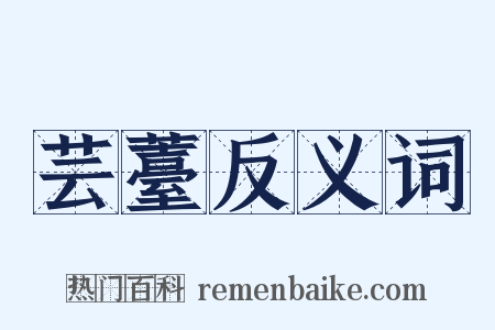 芸薹反义词是什么意思的图片